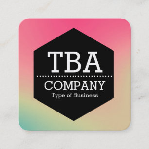 Cartão De Visita Quadrado Hexágono Preto - Carro Comercial Quadrado de Gradi