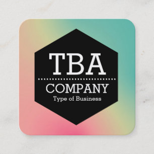 Cartão De Visita Quadrado Hexágono Preto - Carro Comercial Quadrado de Gradi