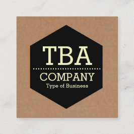 Cartão De Visita Quadrado Hexágono Preto - Cartolina