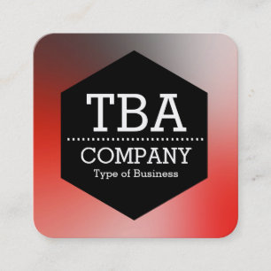 Cartão De Visita Quadrado Hexágono Preto - Gradiente Suave