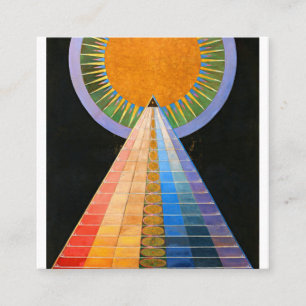 Cartão De Visita Quadrado Hilma Af Klint Altarpeça No 1