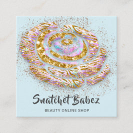 Cartão De Visita Quadrado Hológrafo de Bela Compre Online Logotipo do Código