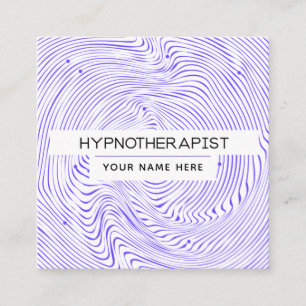 Cartão De Visita Quadrado Hypnoterapeuta Hypnotist Illusion Line Art