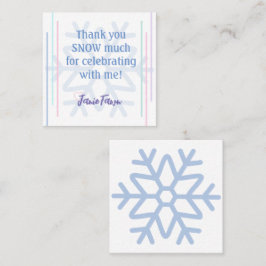 Cartão De Visita Quadrado Ice Princesa 4º Aniversário Partido Favor Inserir