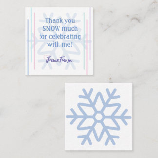 Cartão De Visita Quadrado Ice Princesa 4º Aniversário Partido Favor Inserir