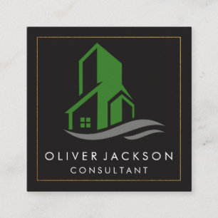 Cartão De Visita Quadrado Ícone de construção