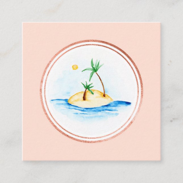 Cartão De Visita Quadrado Ícone de Mídia Social do Planejador de Evento Dour (Frente)