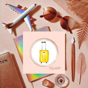 Cartão De Visita Quadrado Ícone de Mídia Social do Planejador de Evento Dour