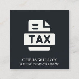 CARTÃO DE VISITA QUADRADO ÍCONE DE PREPARAÇÃO DO AGENTE DE DEVOLUÇÃO DO IMPO