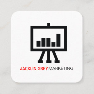 Cartão De Visita Quadrado Ícone do gráfico