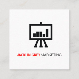 Cartão De Visita Quadrado Ícone do gráfico