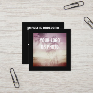 Cartão De Visita Quadrado Ícones da Internet do logotipo fotográfico