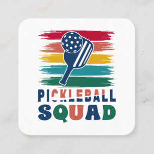 Cartão De Visita Quadrado Ideia de presente para jogadores de pickleball