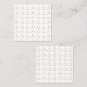 Cartão De Visita Quadrado Ilustração Botânica Vintage - Arte Floral Elegante