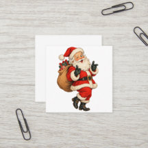 Ilustração de Natal do Papai Noel Engraçado Vintag