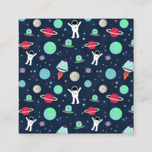 Cartão De Visita Quadrado ilustração de padrão espacial