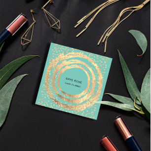 Cartão De Visita Quadrado Imagem do Blogueiro de Moda de Mídia de Música d