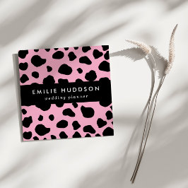 Cartão De Visita Quadrado Impressão, Padrão De Vaca, Pontos De Vaca, Vaca Ro