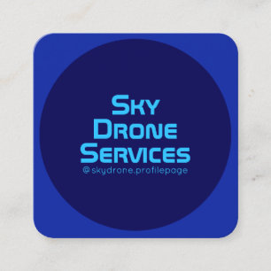 Cartão De Visita Quadrado Índigo e néon monótonos arredondados modernos d