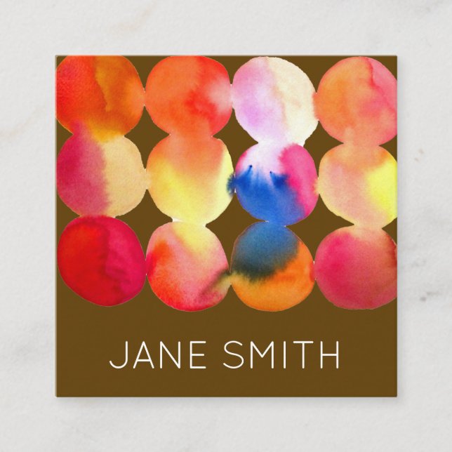 Cartão De Visita Quadrado Indústria criativa de na moda moderna design de Wa (Frente)