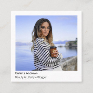 Cartão De Visita Quadrado Instagram Photo Social Media Sigam-me Blogueiro