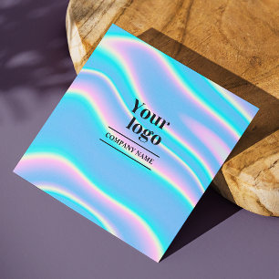 Cartão De Visita Quadrado Instagram Qr Code Holographic Social Media Siga