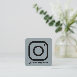 Cartão De Visita Quadrado instagrama business social media moderno mínimo