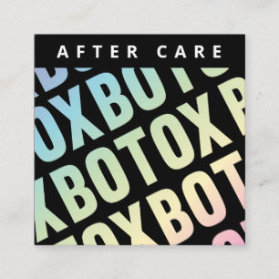 Cartão De Visita Quadrado Instrução Holográfica de Enchimento de Pulso de Bo