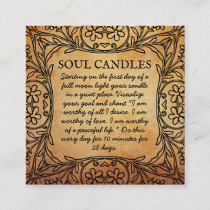 Cartão De Visita Quadrado Instrução Ortográfica da Vela