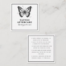 Instruções de Cuidados Pós-Tatuagem de Borboleta e