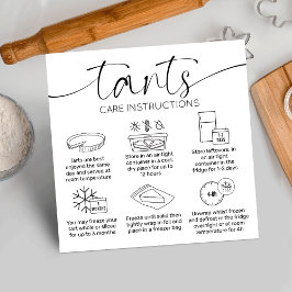 Cartão De Visita Quadrado Instruções mínimas de tratamento para tortas de pi