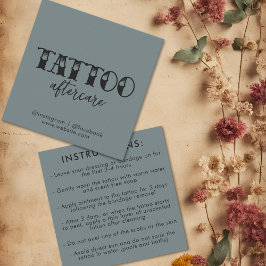 Cartão De Visita Quadrado Instruções para o Cuidado de Artista Profissional