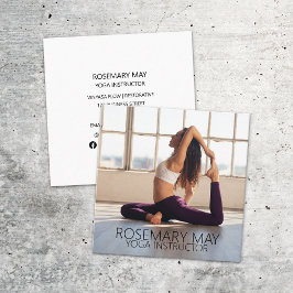 Cartão De Visita Quadrado Instrutor Yoga Health Malhação Pessoal Treinador