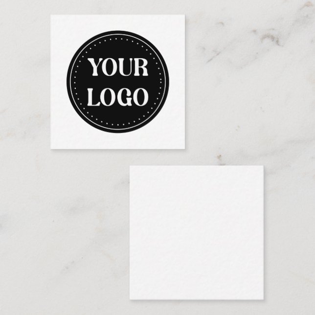 Cartão De Visita Quadrado Inteligente, contemporâneo, polido e personalizáve (Frente/Verso)