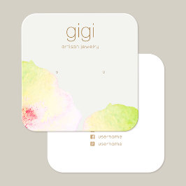 Cartão De Visita Quadrado Invólucro de Vídeo de Estacionamento de Aquarela F