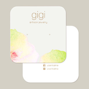 Cartão De Visita Quadrado Invólucro de Vídeo de Estacionamento de Aquarela F