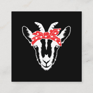 Cartão De Visita Quadrado Ir Com Uma Bandana Engraçada Gata Amigas