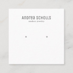 Cartão De Visita Quadrado Jewelry moderno estudou ouvindo o reling