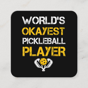 Cartão De Visita Quadrado Jogador Engraçado Pickleball Paddle - Pickleballin