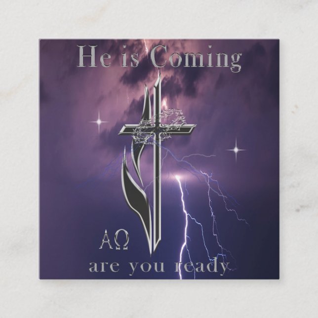 Cartão De Visita Quadrado John 3:16 (Frente)