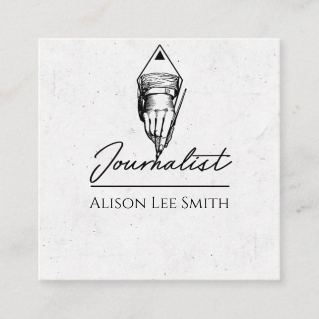 Cartão De Visita Quadrado Jornalista (Frente)