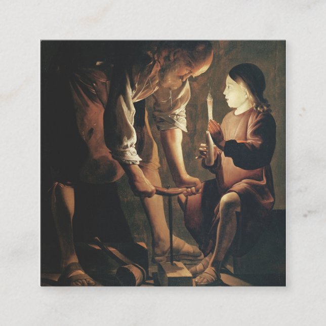 Cartão De Visita Quadrado Joseph, o carpinteiro (Frente)