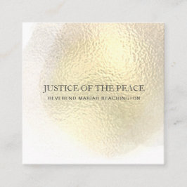 Cartão De Visita Quadrado JUSTIÇA da PAZ - ouro amarelo abstrato do *~*