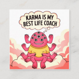 Cartão De Visita Quadrado Karma é minha melhor treinadora de vida