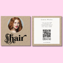 Kraft Orgânico Estilista de Cabelo QR Sociais Quad