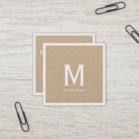 Kraft rústico Monogrammed feito sob encomenda