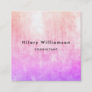 Cartão De Visita Quadrado Lavanda Lilática Rosa-Rosa-Chic  Sunlige