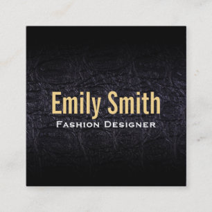 Cartão De Visita Quadrado Leather Faux (crocodilo)