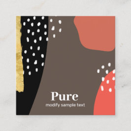 Cartão De Visita Quadrado Legal arte Abstrato