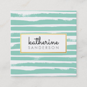 Cartão De Visita Quadrado LEGAL BRUSH STROKE criativo, preto, dourado